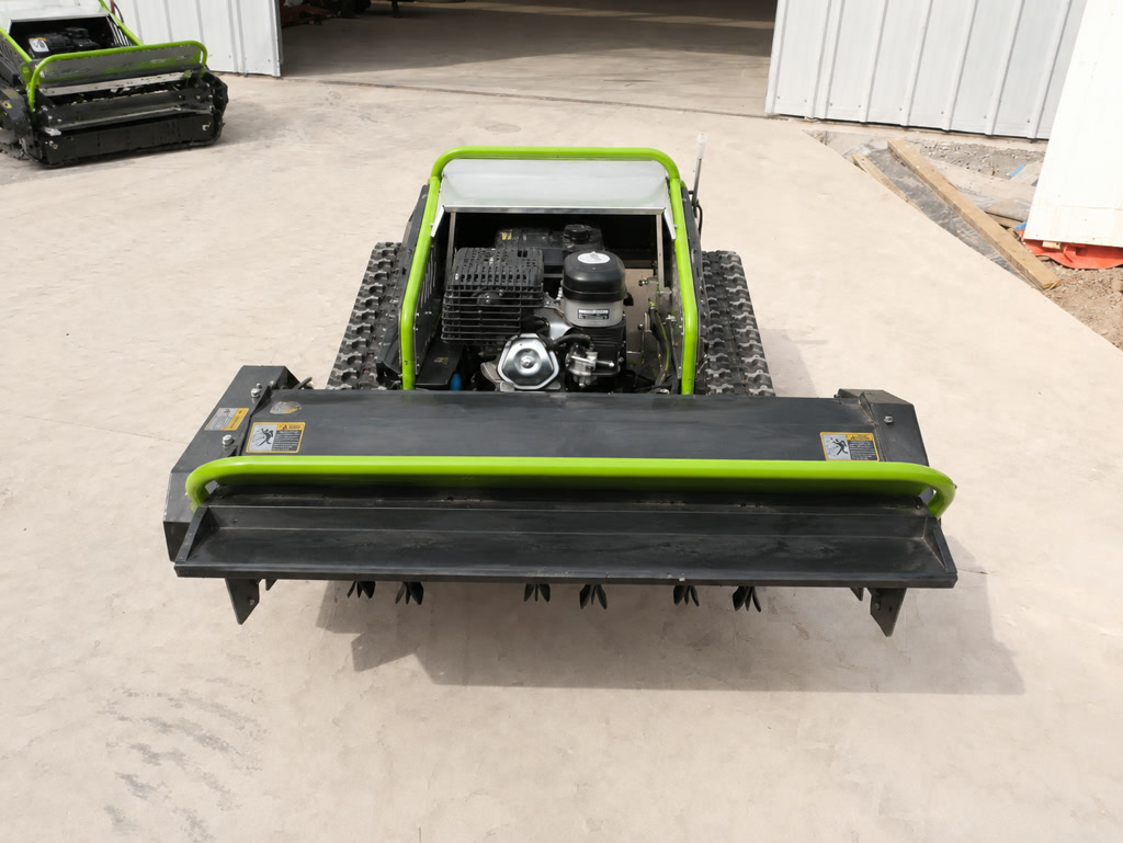 Remote control flail mower front view