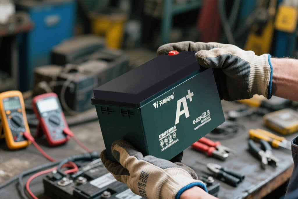 Remote control lawn mower battery accessory