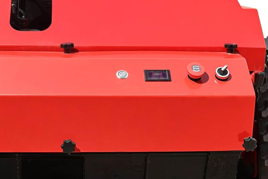 Remote control transmitter rear controls